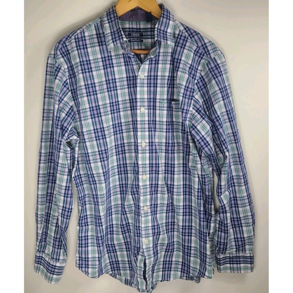 Izod Other - Izod Men's Button Down Shirt Size Medium | Long Sleeve Plaid 100% Cotton Casual